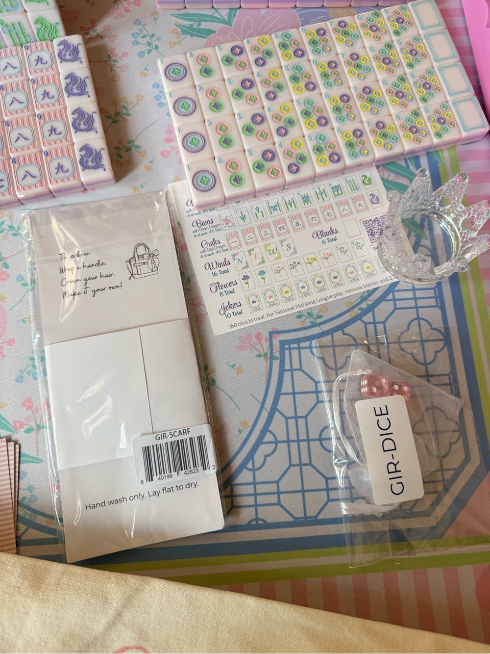 The Royal Mahjong Society Girly Girl set. NWT. Bundle . So adorable . Unique - Picture 11 of 16